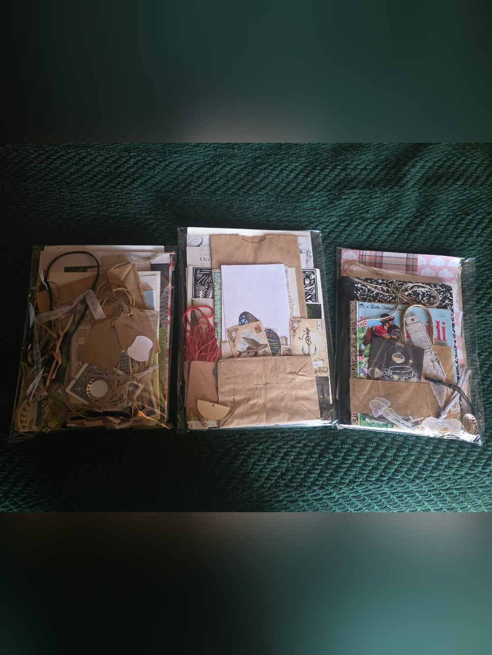 3 Packs | Junk Journal Starter Kits | Papers | Little Golden Book |  Supplies.